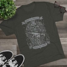 Load image into Gallery viewer, SP MEDIA x SPEAR TALK Shoot to Protect Unisex Tri-Blend Crew Tee
