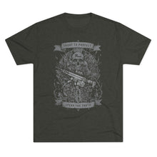 Load image into Gallery viewer, SP MEDIA x SPEAR TALK Shoot to Protect Unisex Tri-Blend Crew Tee