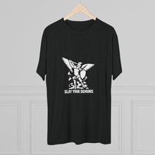 Load image into Gallery viewer, Slay Your Demons Unisex Tri-Blend Crew Tee