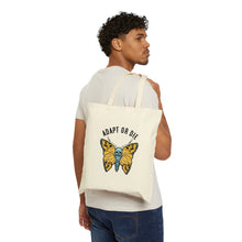 Load image into Gallery viewer, Adapt Or Die Cotton Canvas Tote Bag