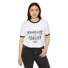 Load image into Gallery viewer, Fearless Is Forever Unisex Cotton Ringer T-Shirt