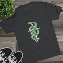 Load image into Gallery viewer, Snake On Sword Unisex Tri-Blend Crew Tee