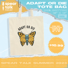 Load image into Gallery viewer, Adapt Or Die Cotton Canvas Tote Bag