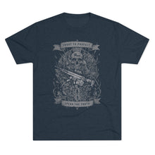 Load image into Gallery viewer, SP MEDIA x SPEAR TALK Shoot to Protect Unisex Tri-Blend Crew Tee
