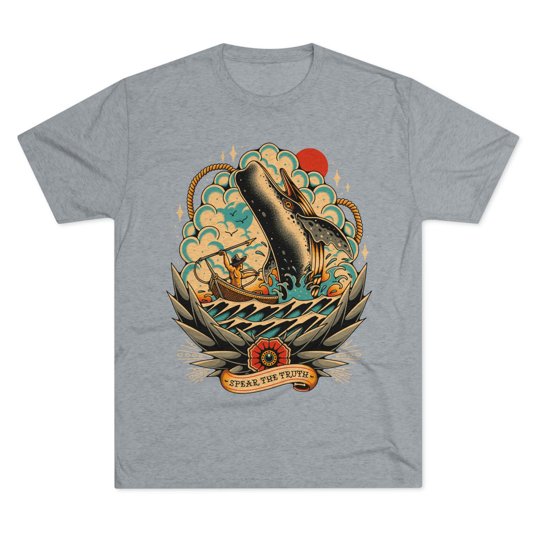 Spear The Truth (Whale) Unisex Tri-Blend Crew Tee