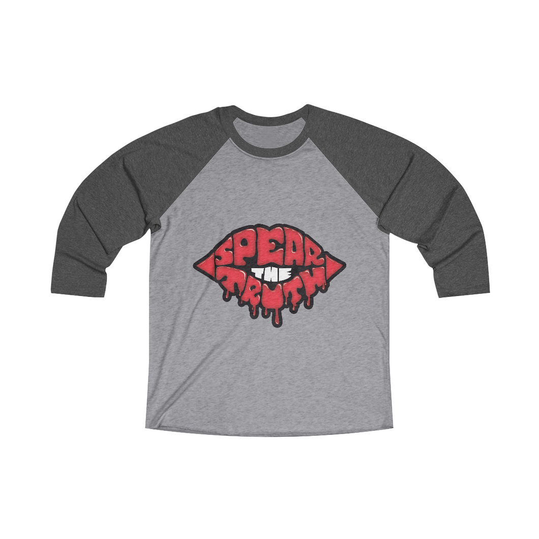 Spear Talk Lips 3\4 Raglan Tee